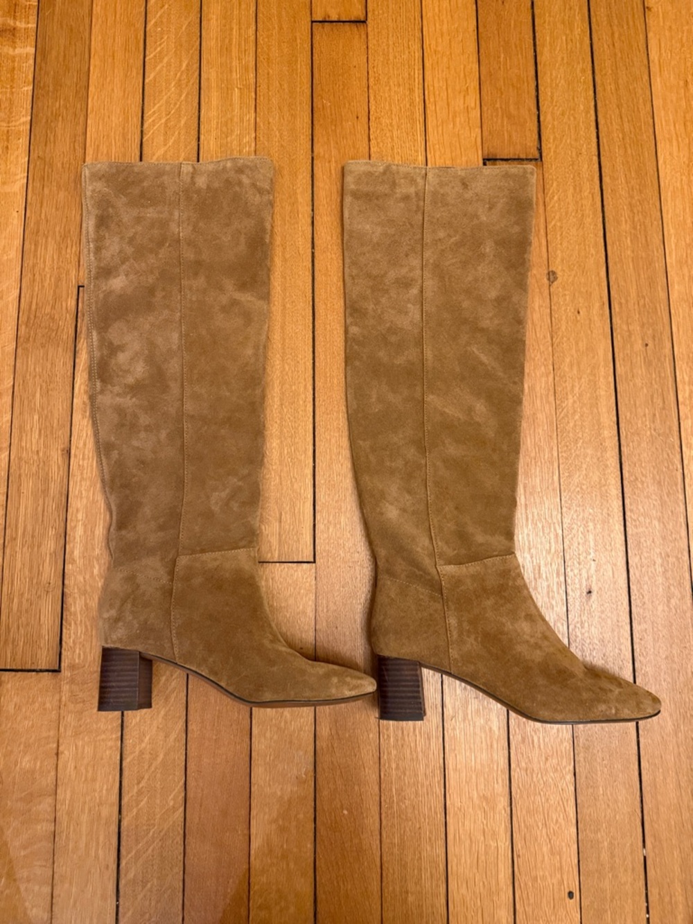 Madewell Tall Suede Over-the-Knee Boots in Tan